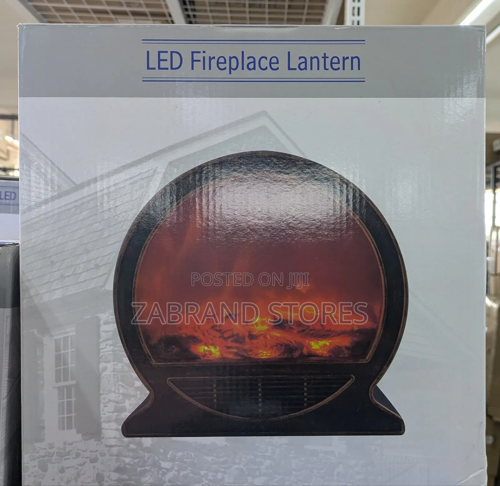 Led Fireplace Lantern- Round