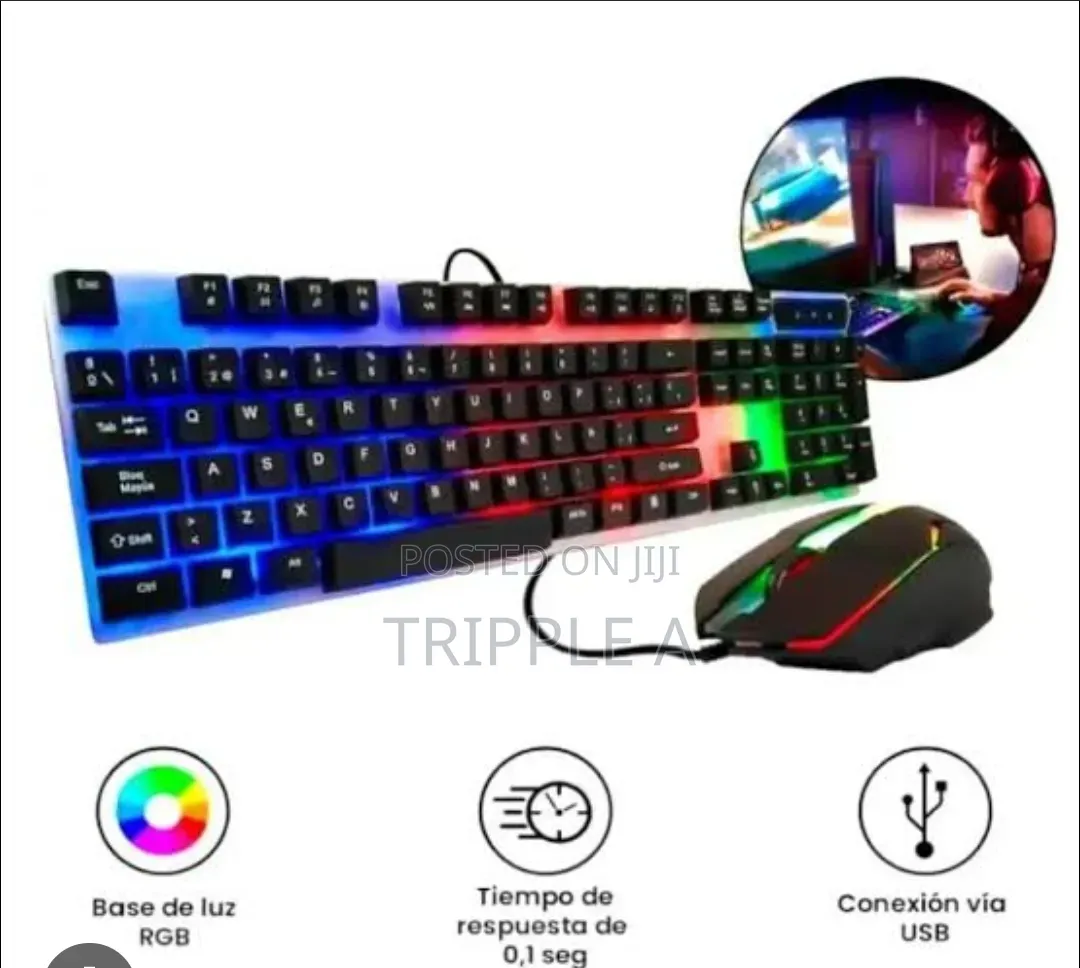 Glowing Gaming Key Board Mouse Combo