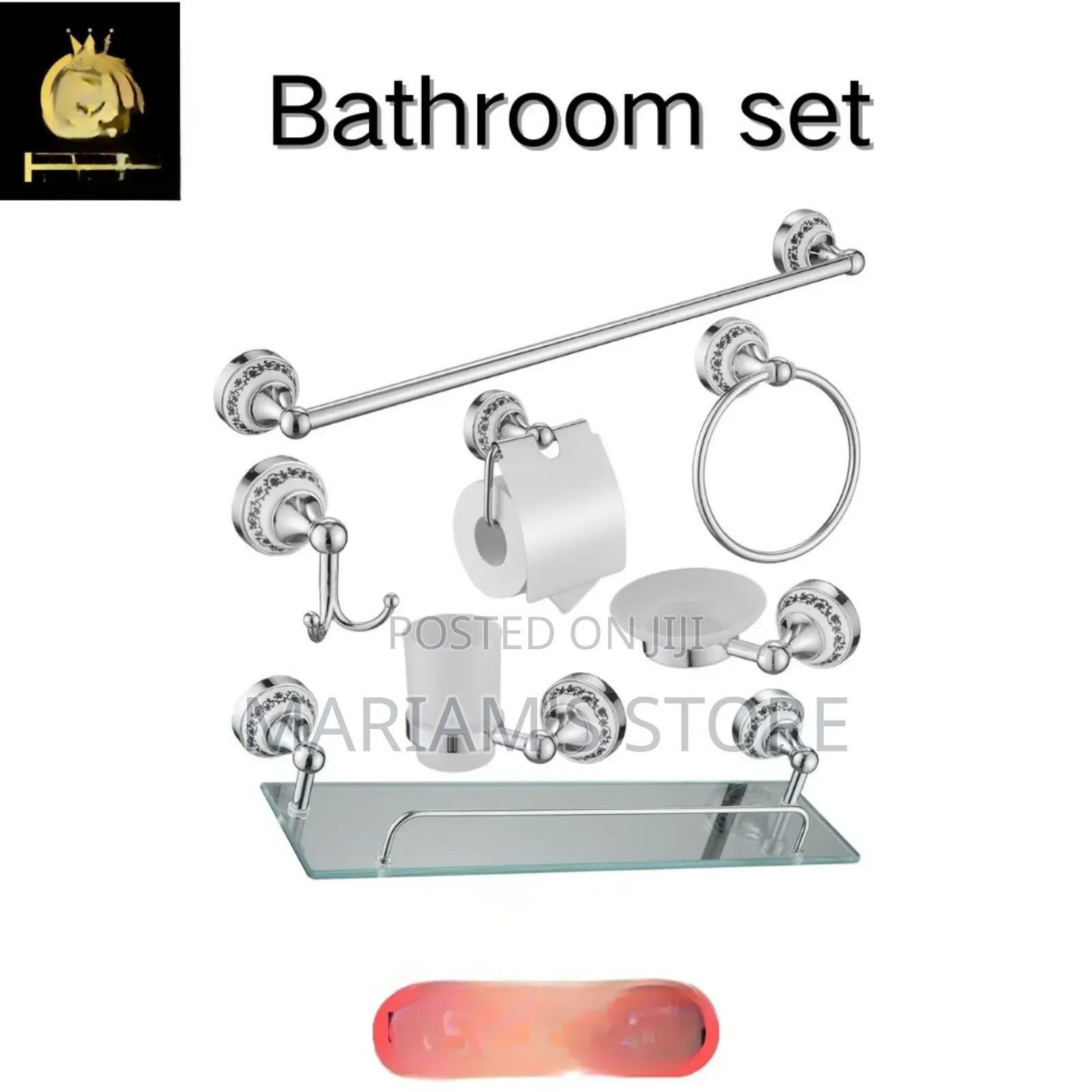 8 Piece Bathroom Hardware Set With a Polished Chrome Finish