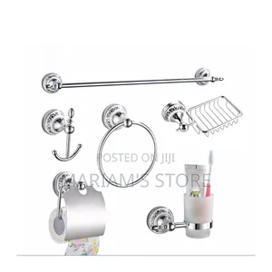 8 Piece Bathroom Hardware Set With a Polished Chrome Finish