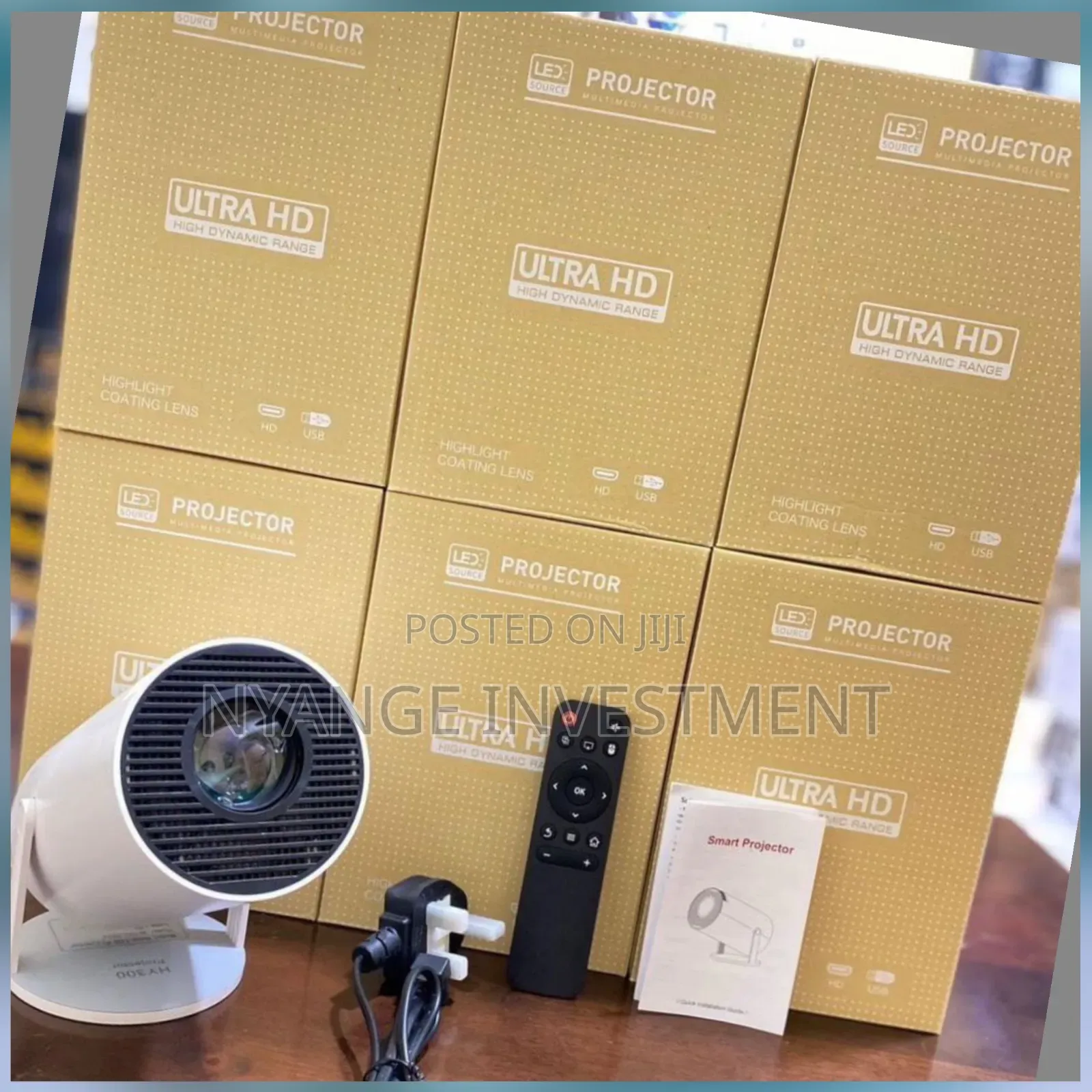 Portable Hy300 Smart Led Projector. Smart Projector