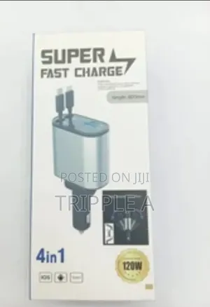 Generic 100w 4 in 1 Retractable Car Charger