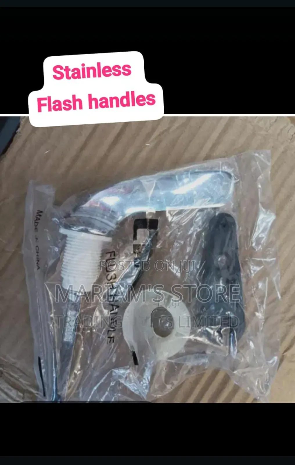 Toilet Cistern Flush Handle With a Side-Action Lever.