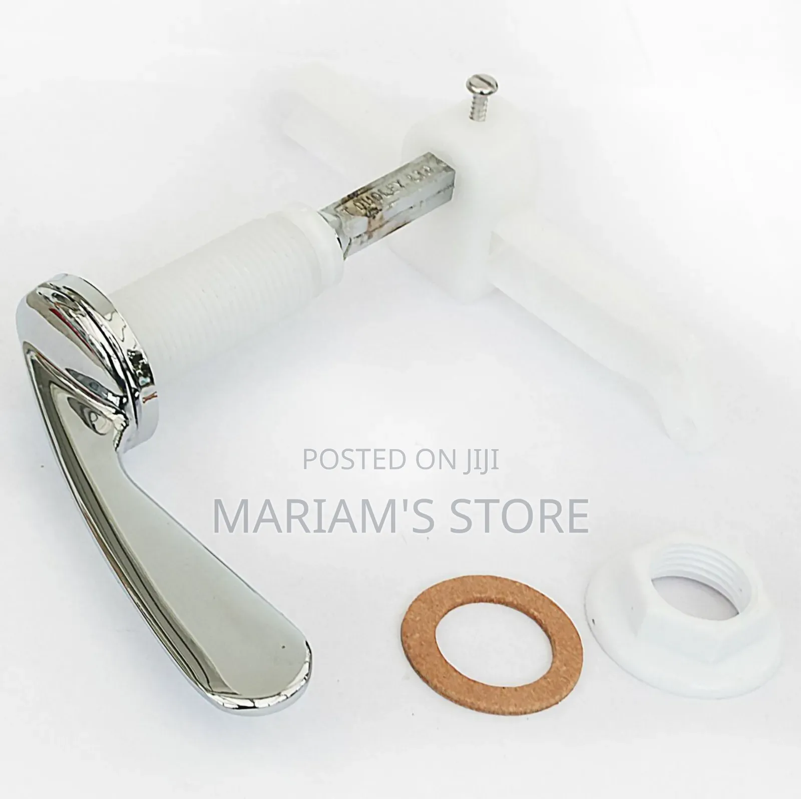 Toilet Cistern Flush Handle With a Side-Action Lever.