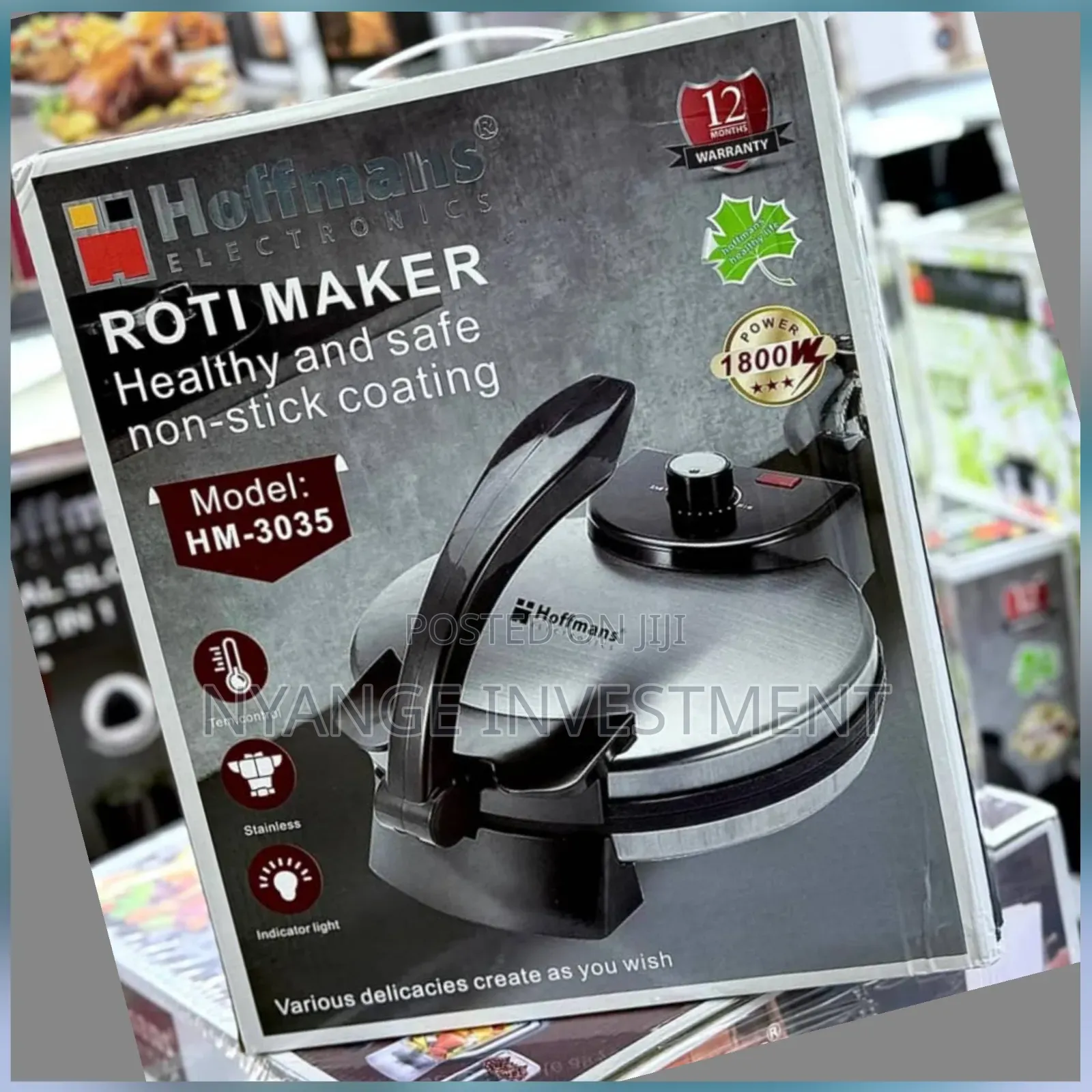 Hoffmans Electronics Roti Maker, Model Hm-3035. Chapatti/Roti Maker