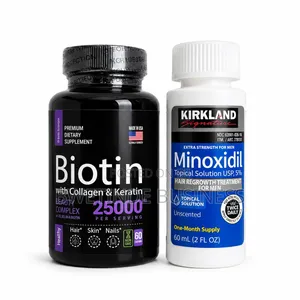 Kirkland Minoxidil 5% + Biotin 25,000mcg Hair Growth Support Kit