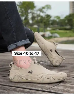 Men’S Classic Genuine Authentic Leather Simple Easy Shoes