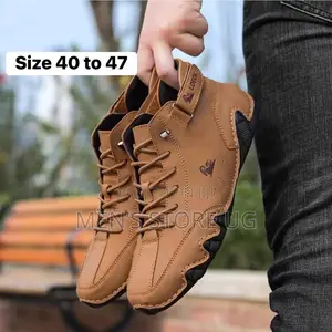 Men’S Classic Genuine Authentic Leather Simple Easy Shoes Boot Style