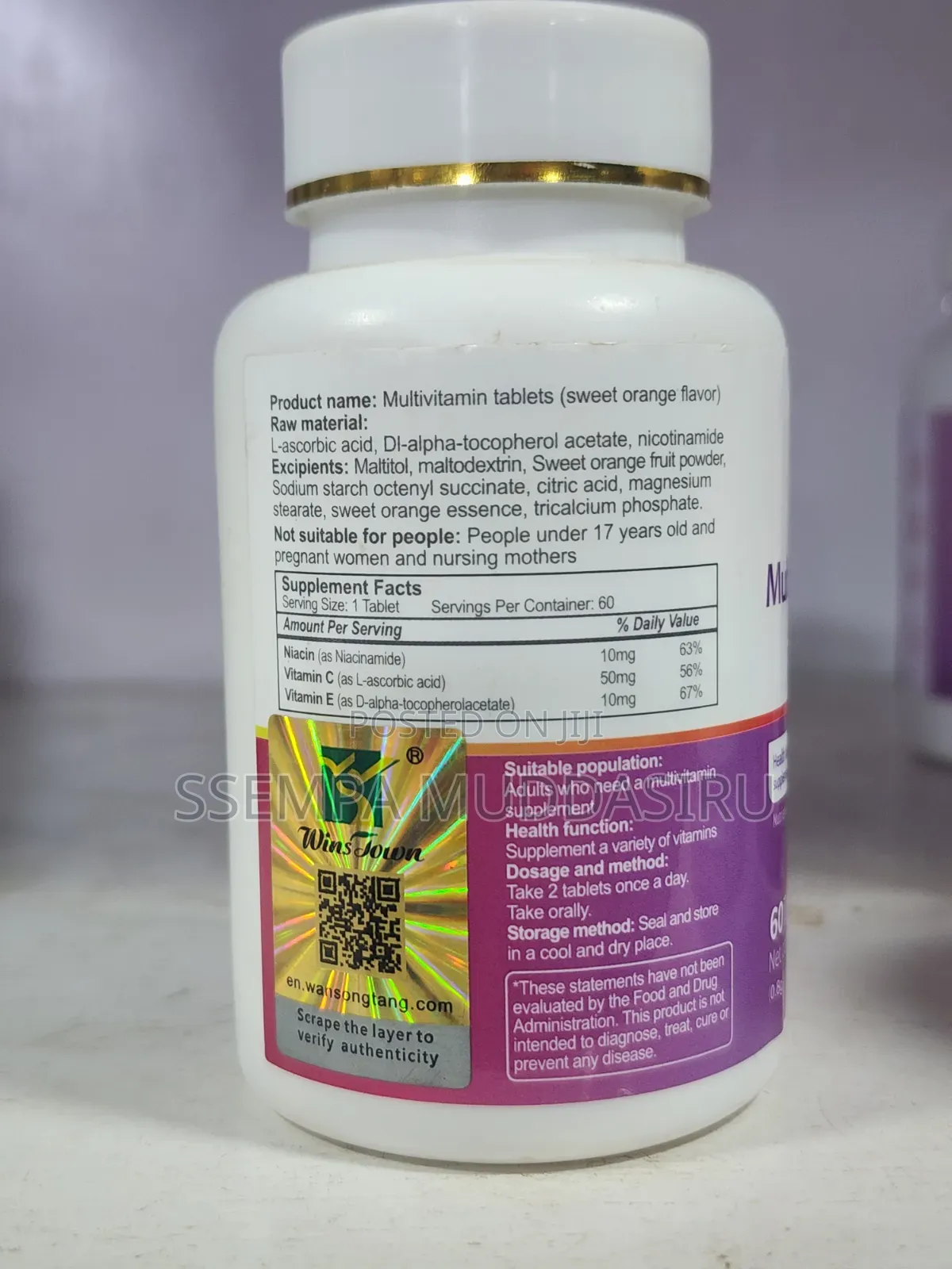 Multi Vitamin Tablets 60 Tablets Dietry Supplement