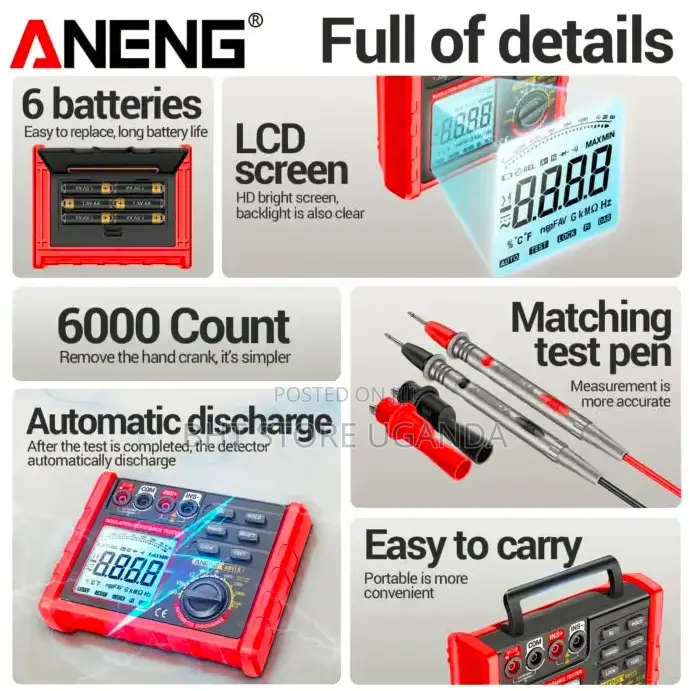 Aneng Mh15 Insulation Resistance Tester
