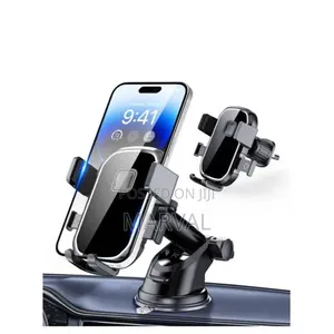 360 Rotateble Car Mobile Phone Holder for All Phones - Black