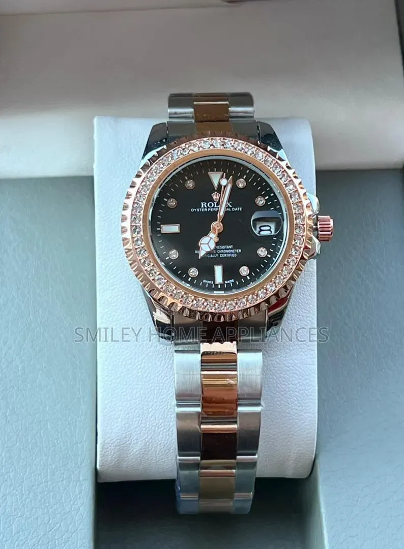 Rolex Black Face Women's Original Automatic Time Piece at 20% Discount