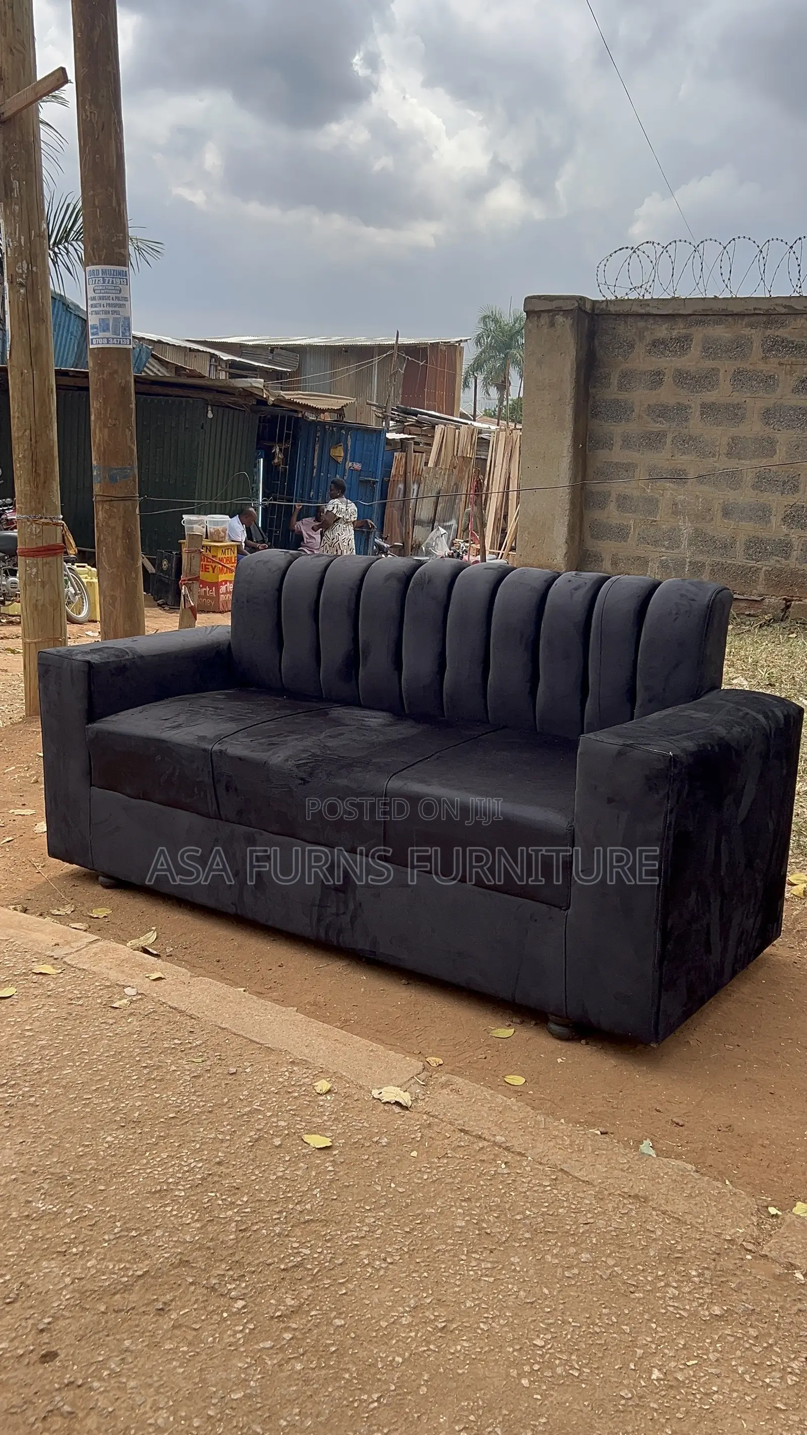 3 Seater in Black Color. Sofa
