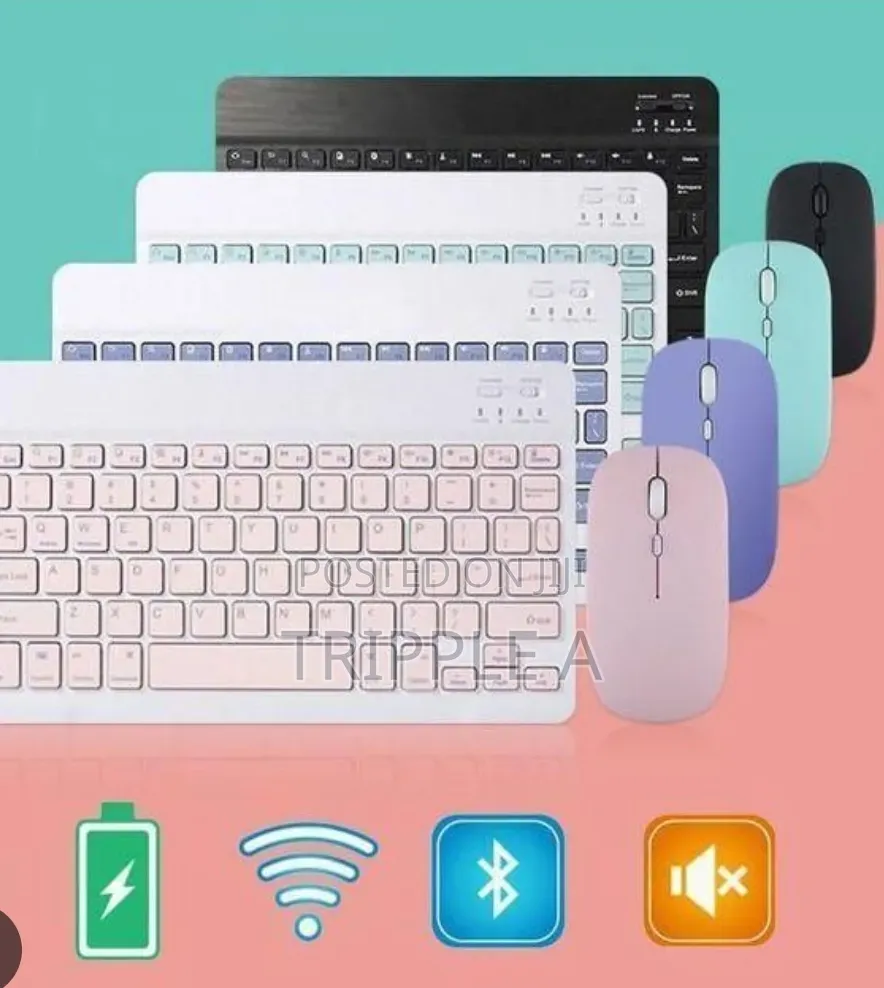 2 in 1 Bluetooth Keyboard and Mouse for iPad, Tablets , iPhone