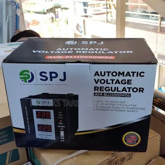 SPJ Automatic Voltage Regulator (Model Avr-Blu5000w06)