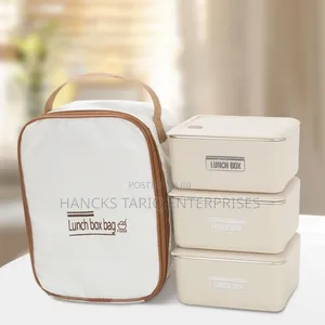 Multi-layer Insulated Lunch Box Set With Carry Bag