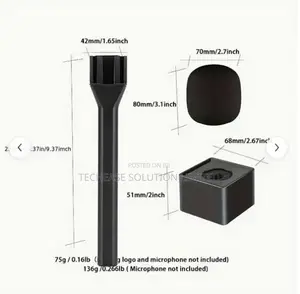 Wireless Lavalier Microphone Interview Handle – Handheld Mic Adapter