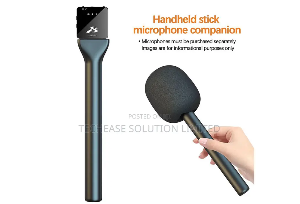 Wireless Lavalier Microphone Interview Handle – Handheld Mic Adapter