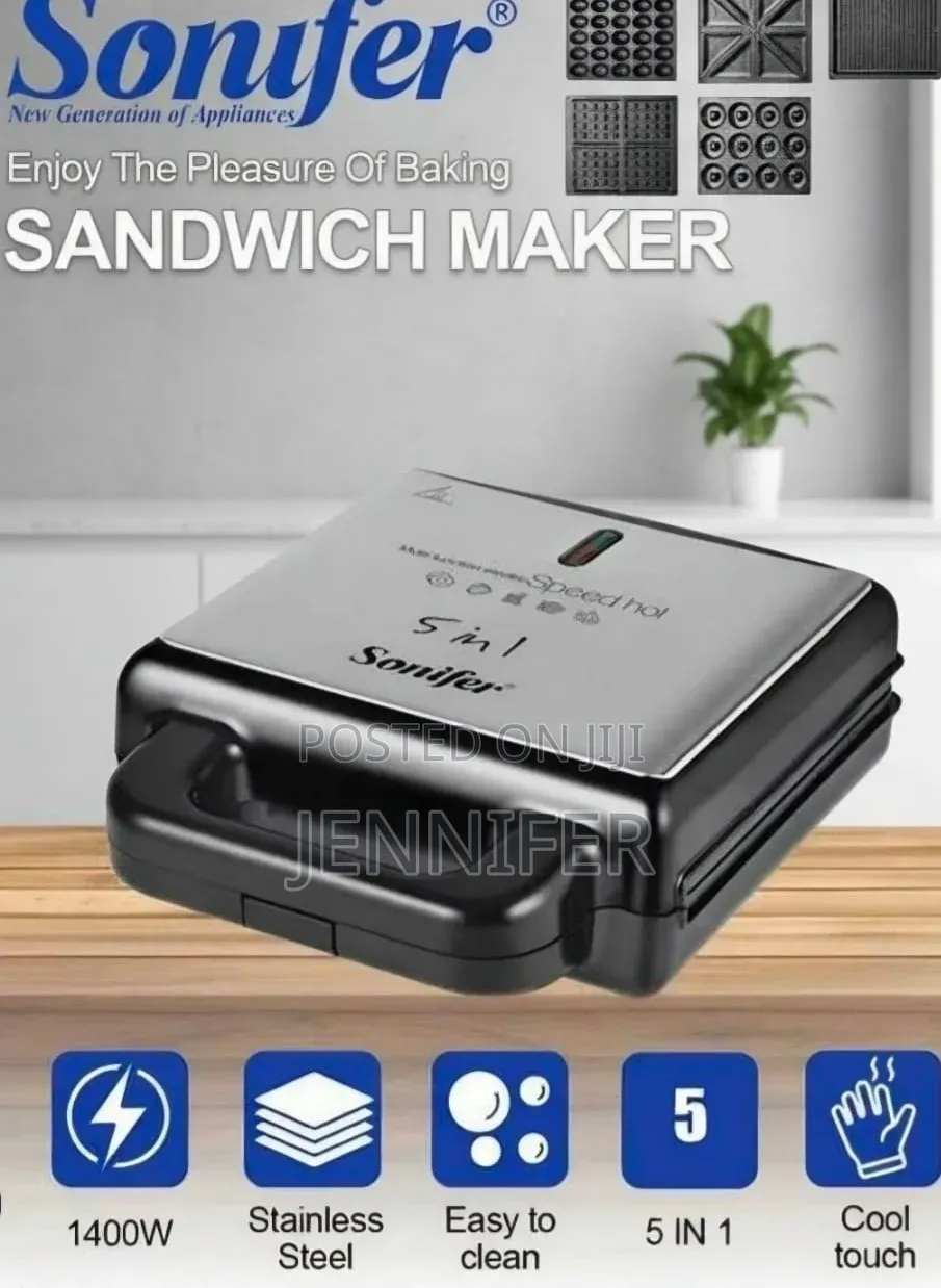 Sonifer 5-in-1 Sandwich Maker (Model Sf-6143s)