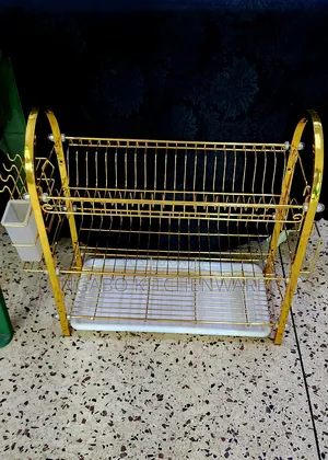 3- Tier Golden Dish Racker
