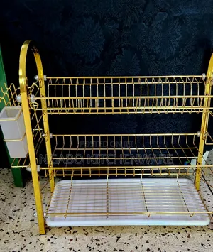 3- Tier Golden Dish Racker