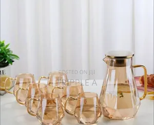 Diamond Design Tea Pot ( 6 Glasses and Tea Pot )