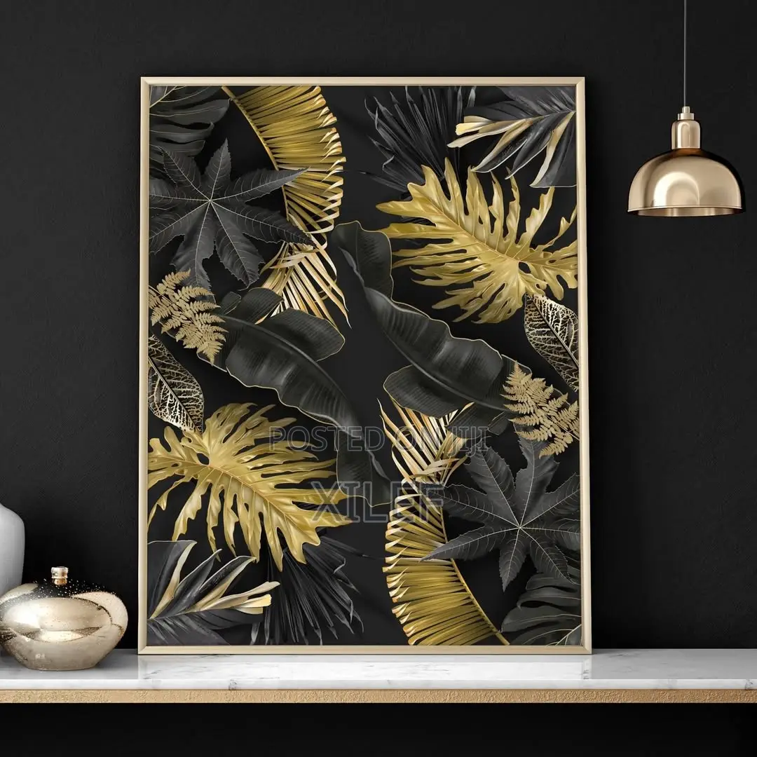 Black and Gold Classy Wall Pieces – Beautiful Themes, Any Size