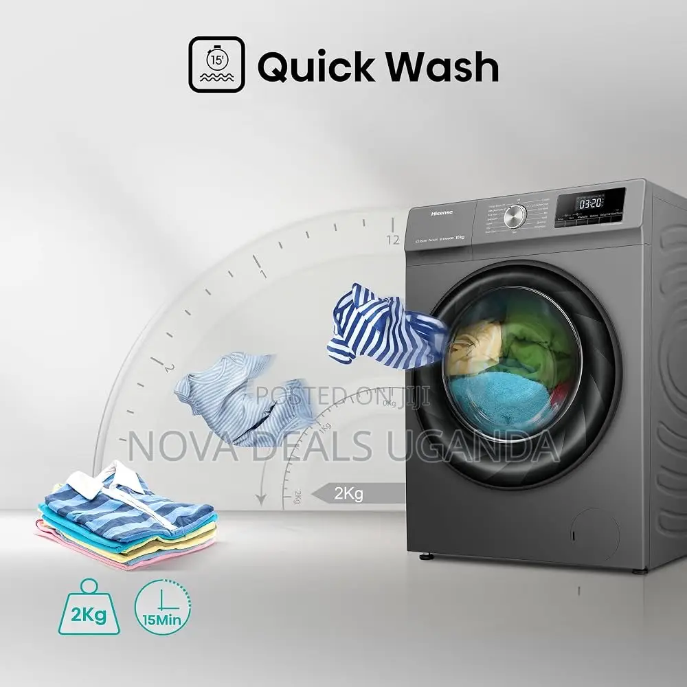 Hisense 10 Kg Front Load Washer Washing Machine