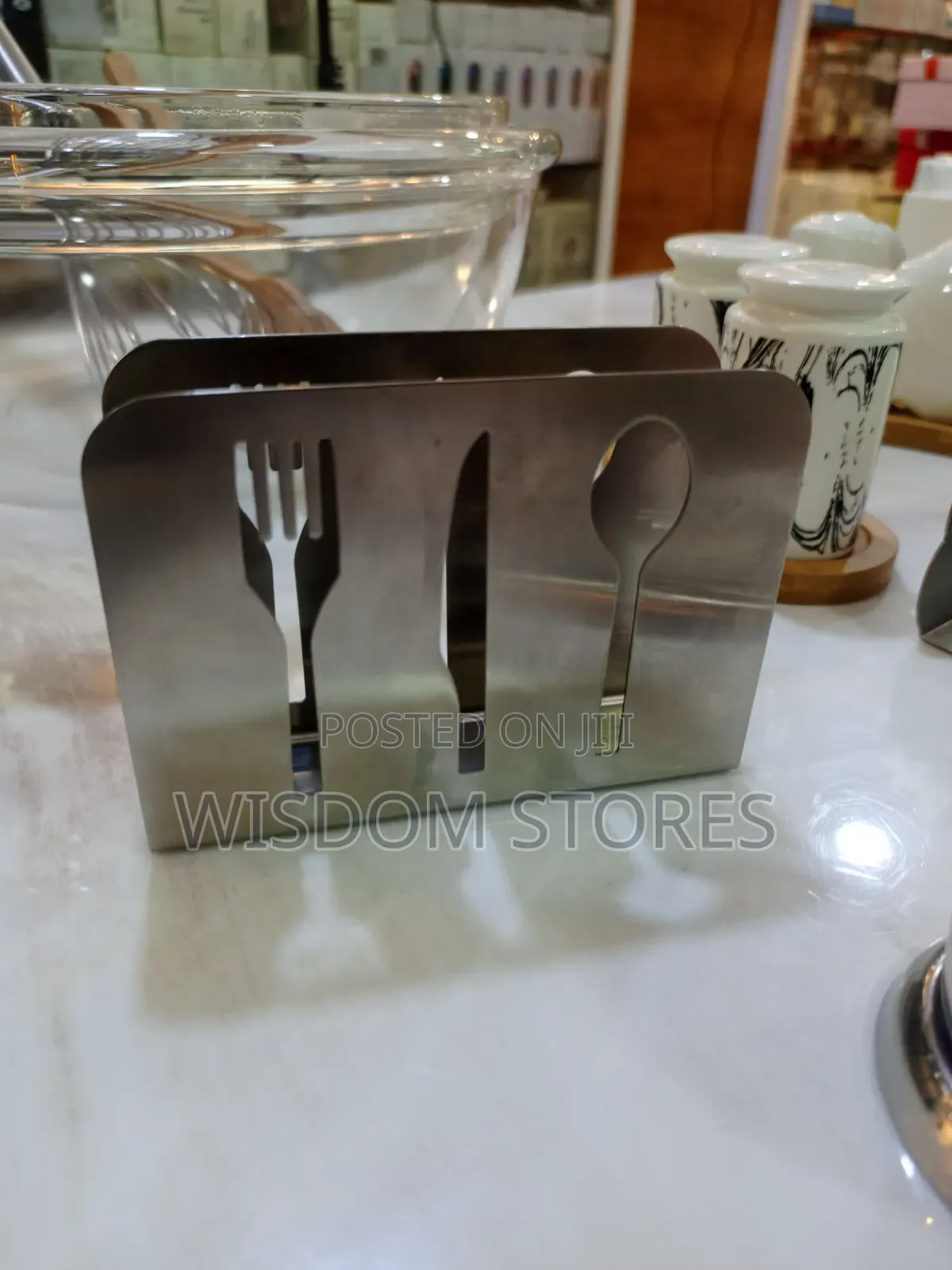 Stainless Steel Napkin Holder.
