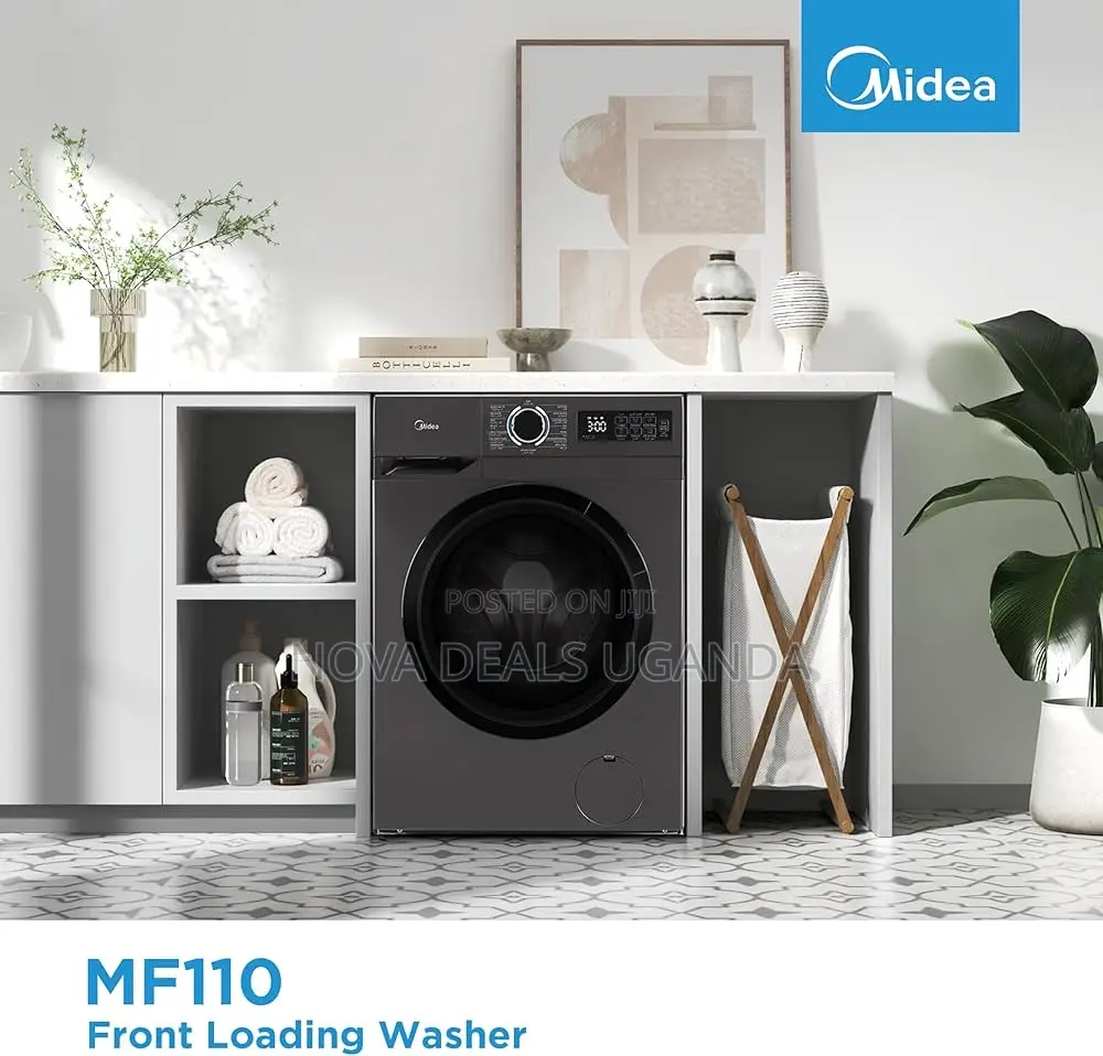 Midea 7kg Front Load Washing Machine,15 Programs,Titanium