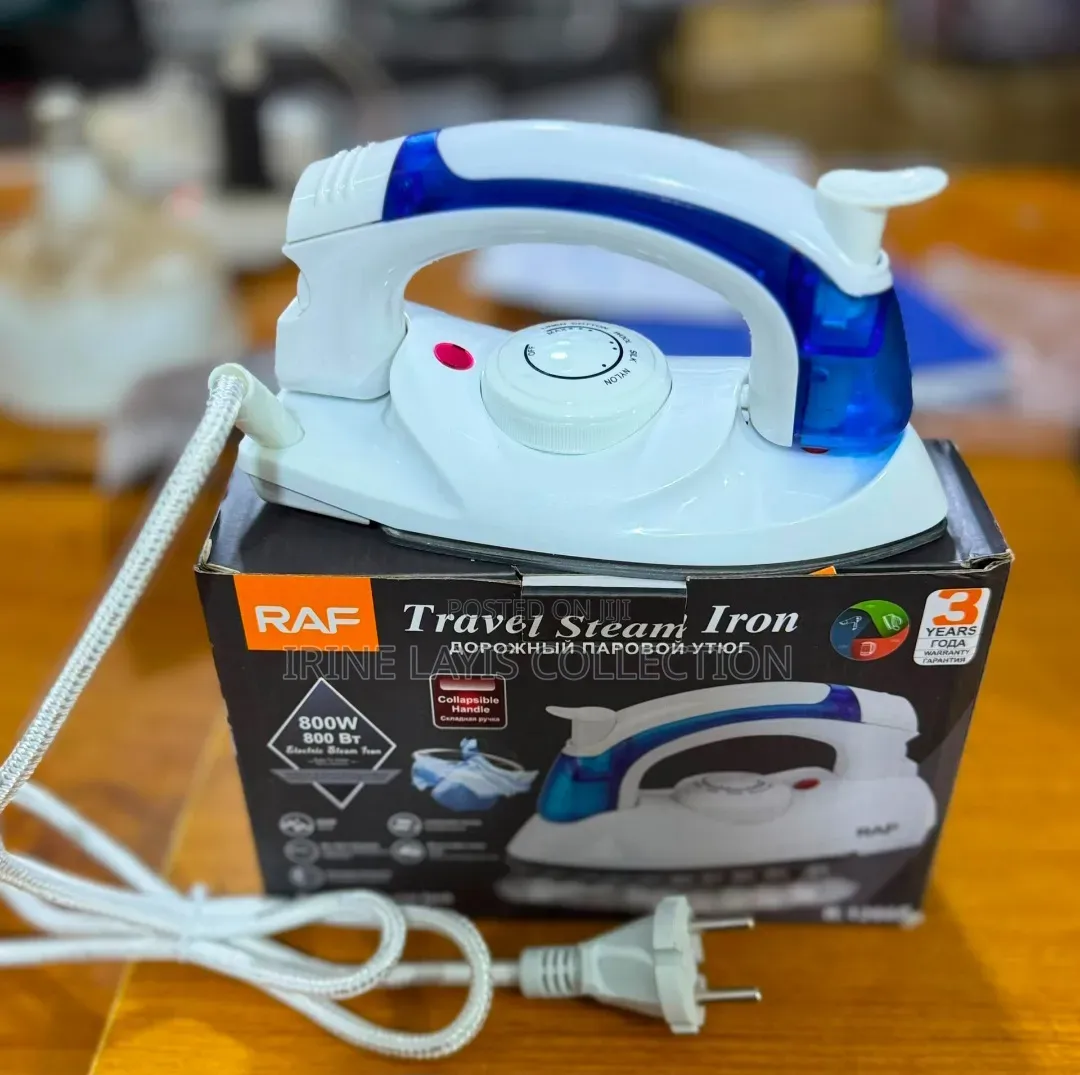 Raf Portable Electric Steam Iron With a Collapsible Handle