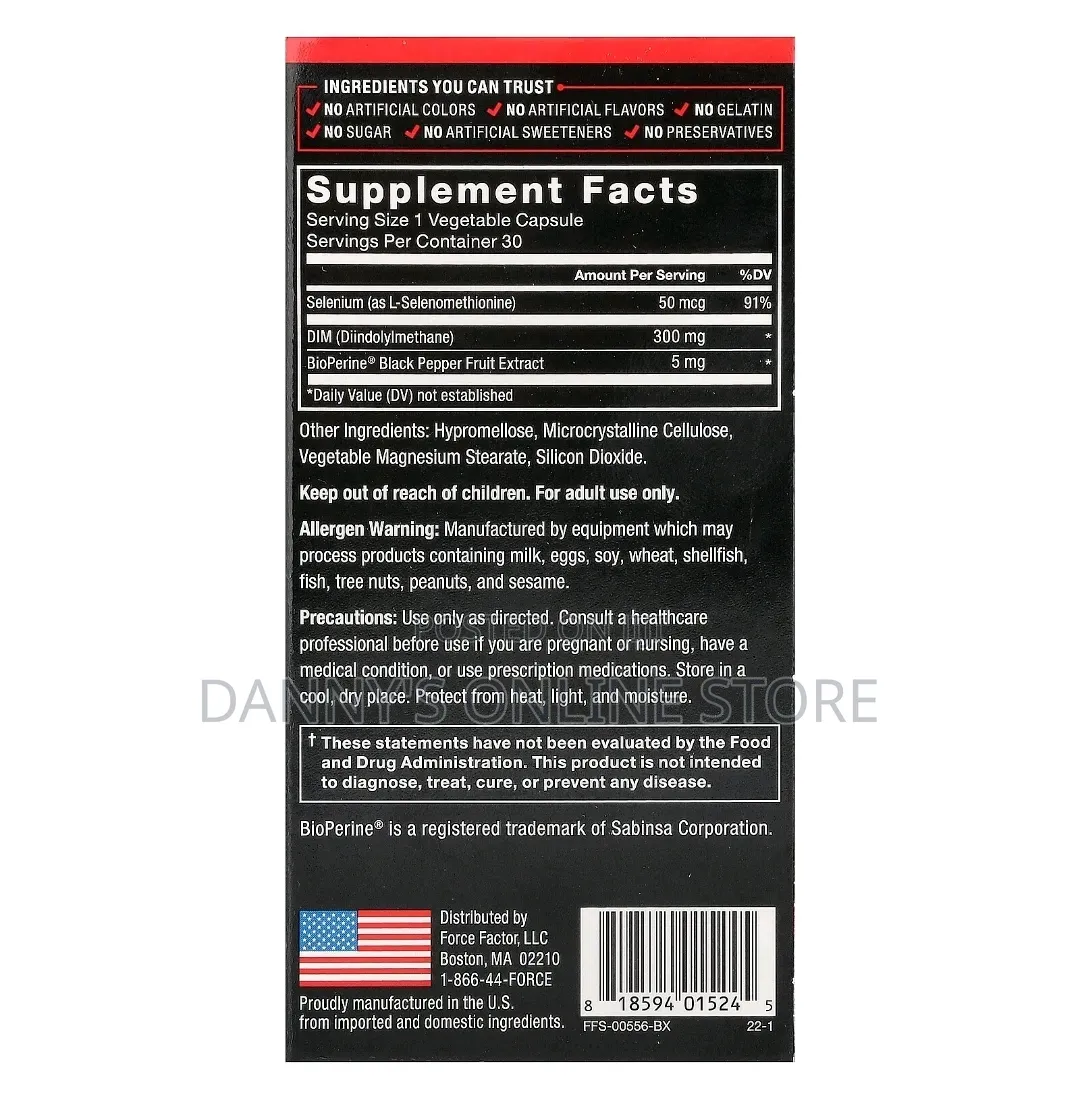 Dim, Diindolylmethane, , With Selenium, 30 Vegetable Capsules