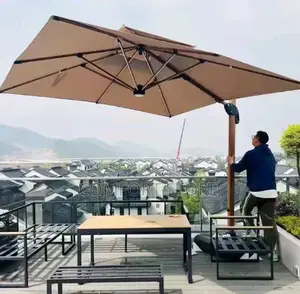Adjustable Water Proof Aluminum Steel Metal Umbrella Outdoor Garden