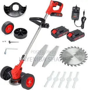 3-in-1 Cordless Electric Grass Trimmer Lawn Mower With Wheels.