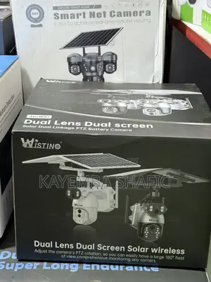 Wistino Dual Lens Dual Screen Solar Wireless Ptz Security Camera