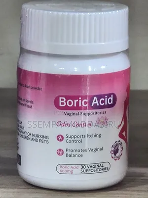Boric Acid,30 Vaginal Suppositories, 600mg,Dietry Supplement
