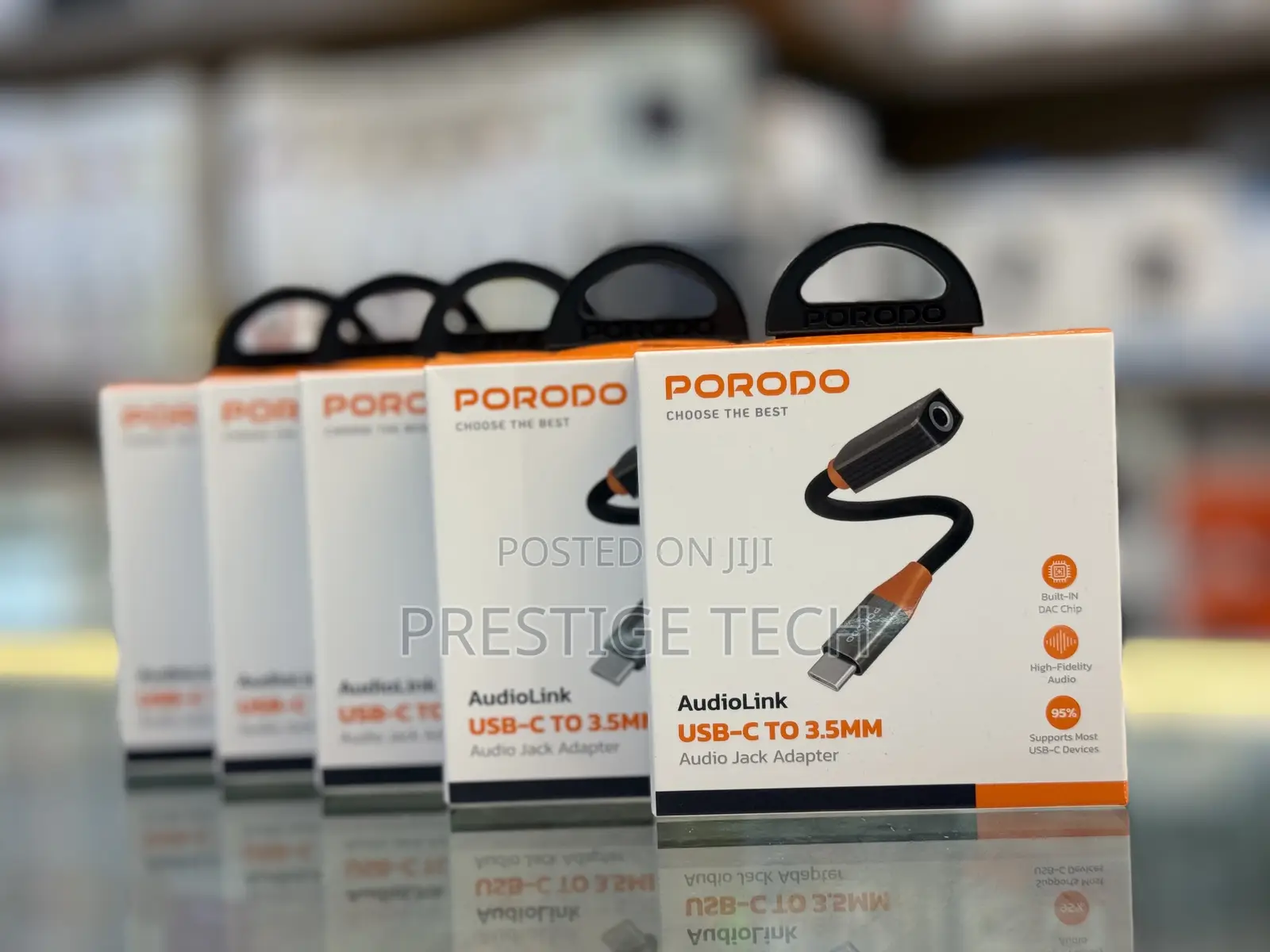 Porodo Audio Link Usb-c To 3.5mm Audio Jack Adapter (Type C To Aux)