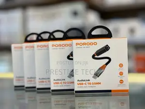 Porodo Audio Link Usb-c To 3.5mm Audio Jack Adapter (Type C To Aux)