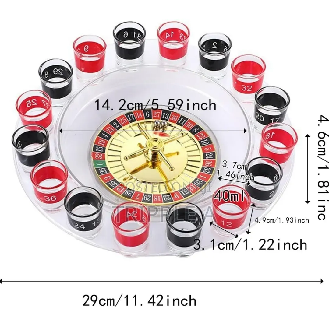 16 Shot Turntable Drinking Roulette Set