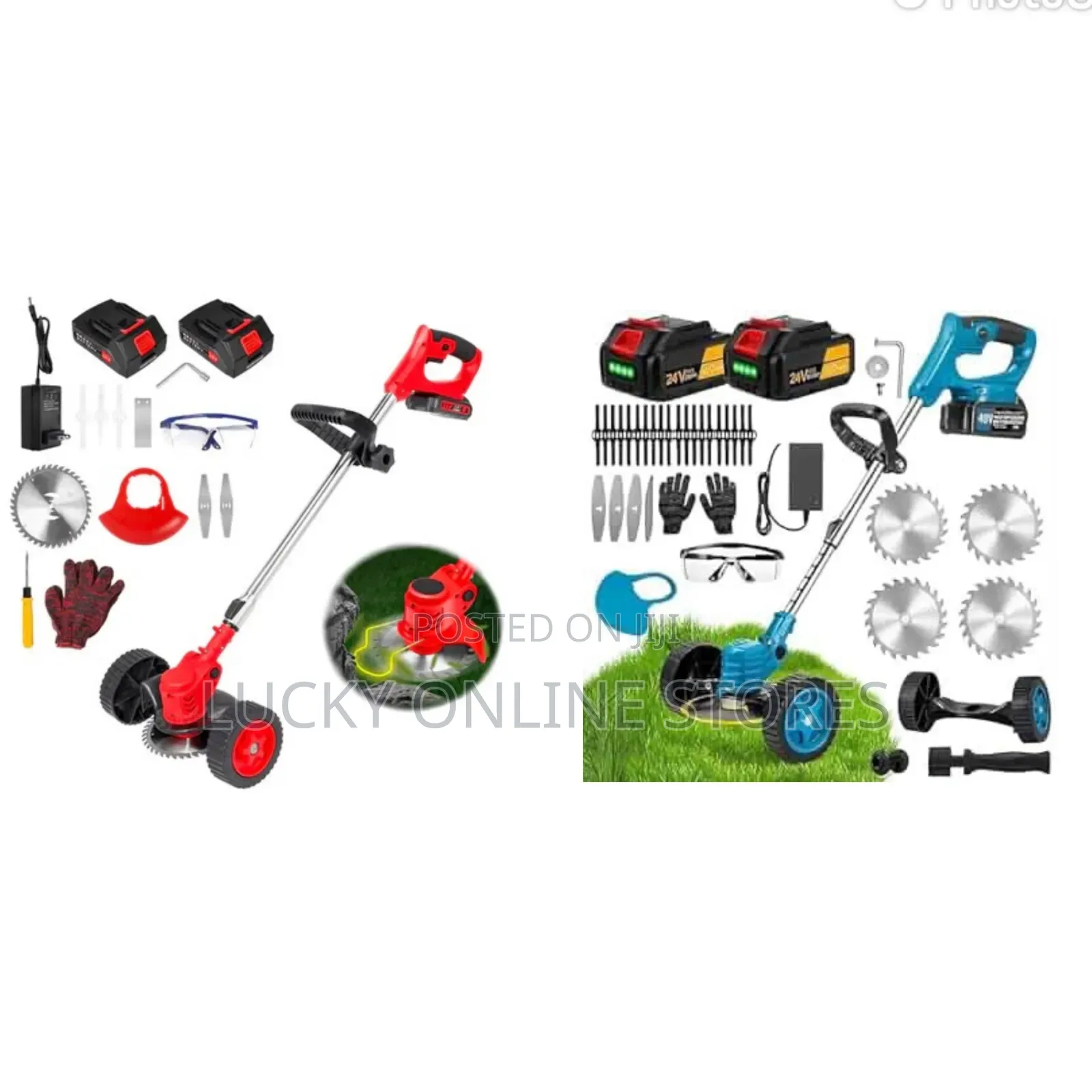 2 Battery Cordless Electric Grass Cutter