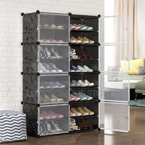 8 Tier-2 Column Plastic Shoe Rack