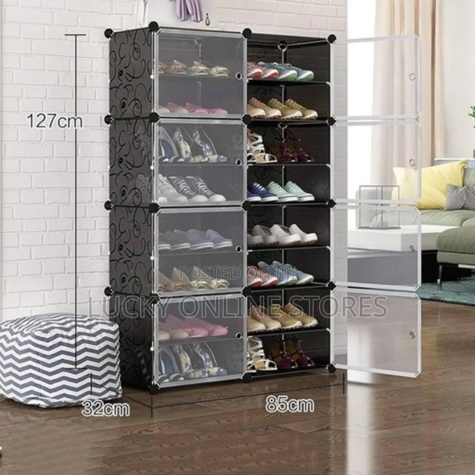 8 Tier-2 Column Plastic Shoe Rack