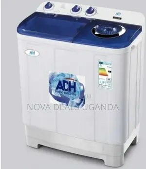 Adh 7kg Manual Twin Tub Top Loading Washing Machine-White