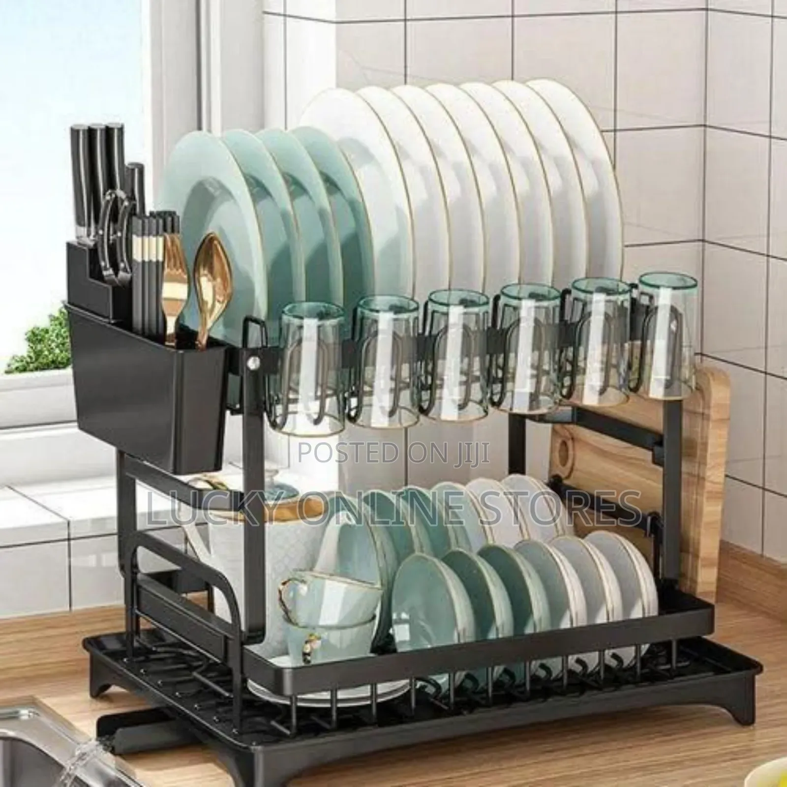 2 Tier Stainless Dish Drainer