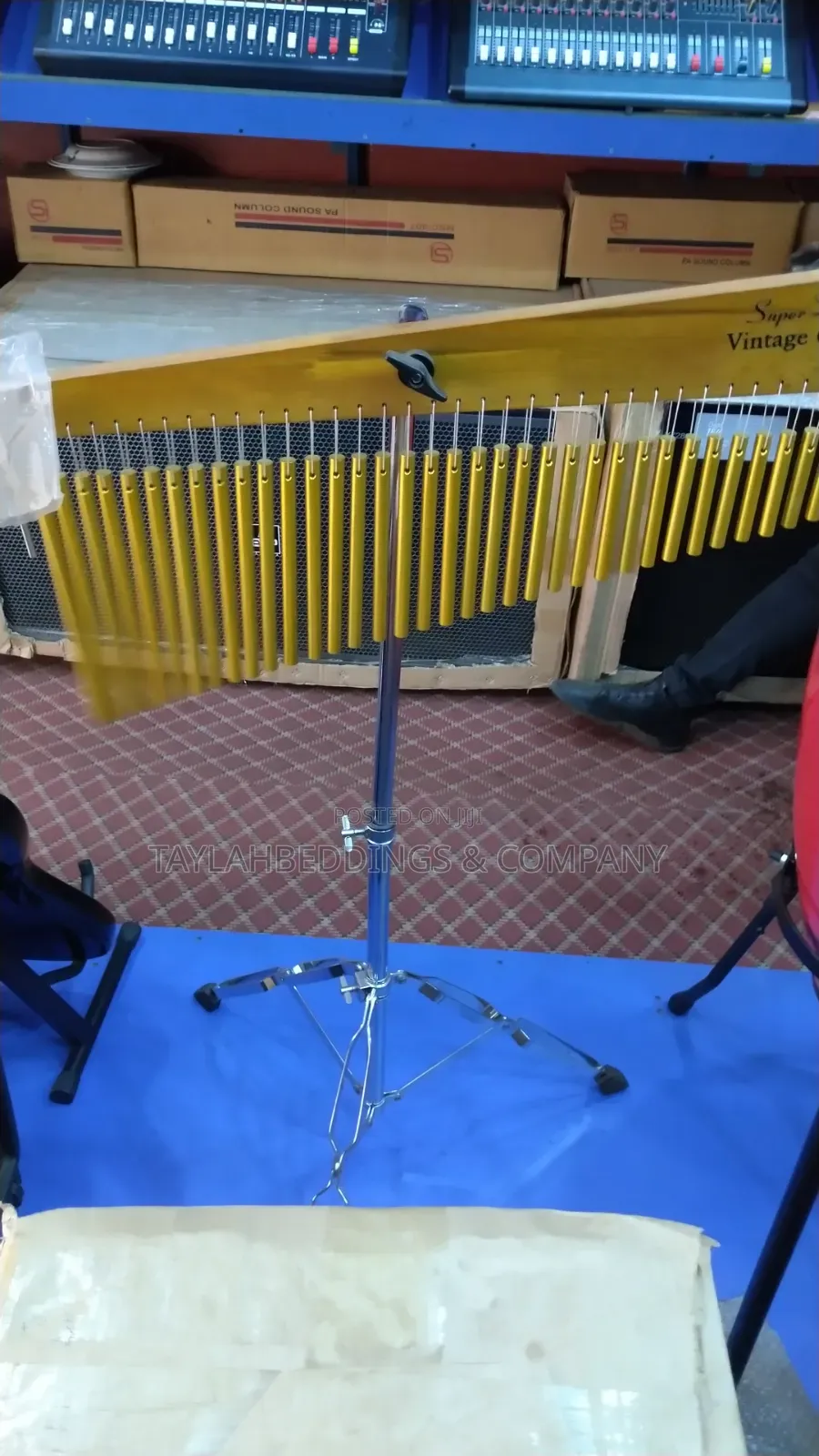 Bar Chimes With Adjustable Stand 36 Note Single-Row Wind Chime Musical