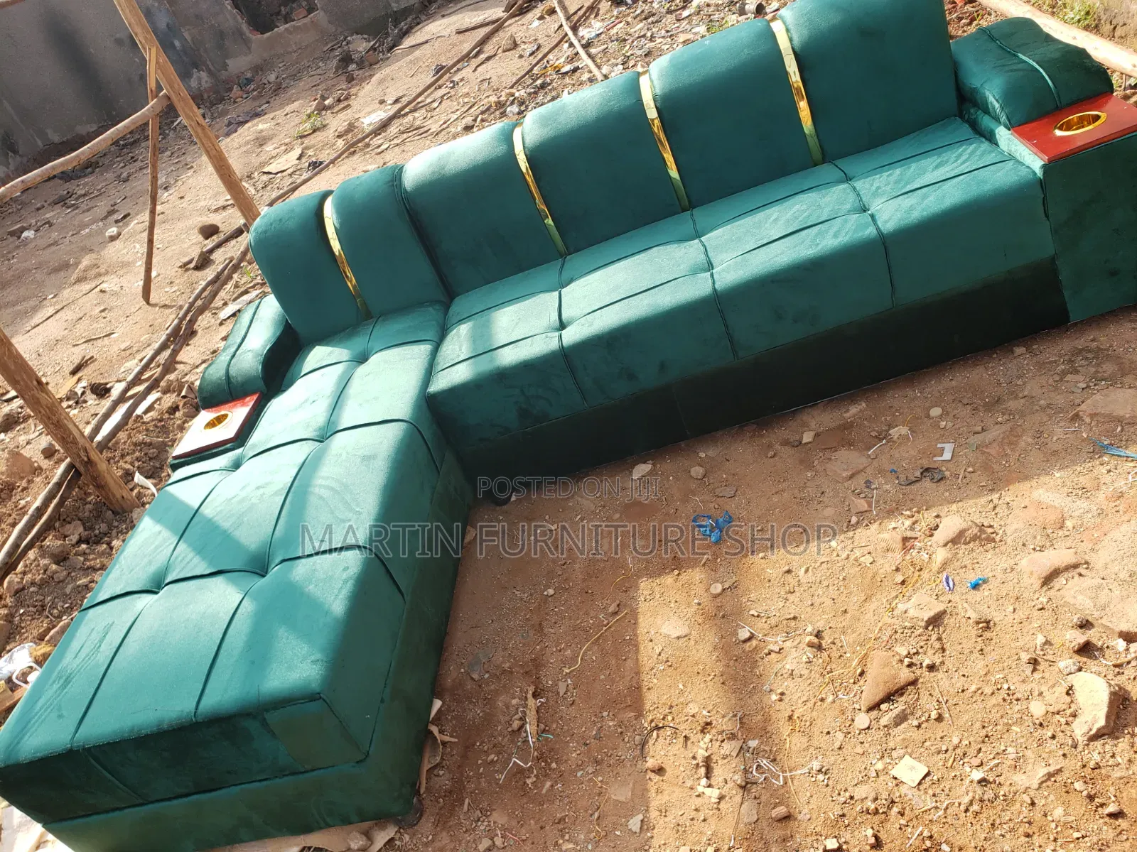 Green Sofa Set Readily Available for Sell