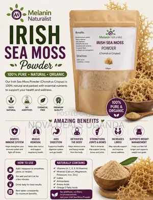 100% Pure Organic Irish Seamoss Powder-Immune Booster 100gms