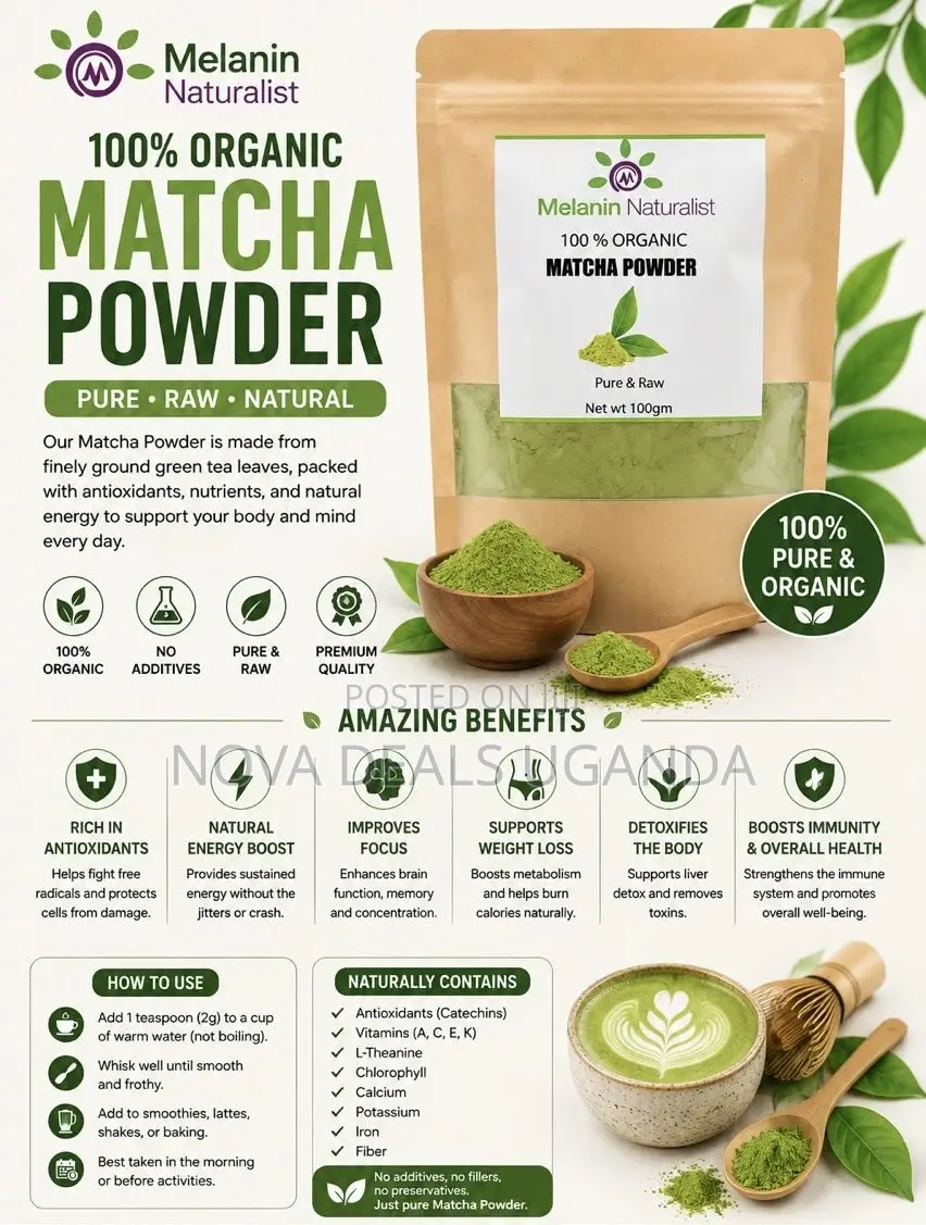 100% Organic, Raw Pure Matcha Powder-100gms