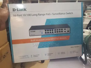 D-Link 16port Long Range Poe+Surveillance Switch
