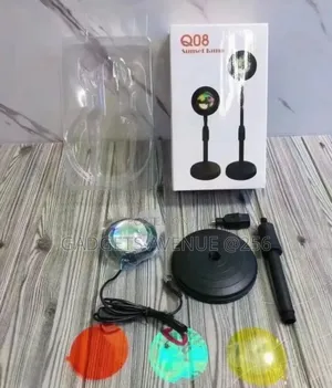 Sunset Lamp, Often Sold With A Remote Control For Changing Colors.